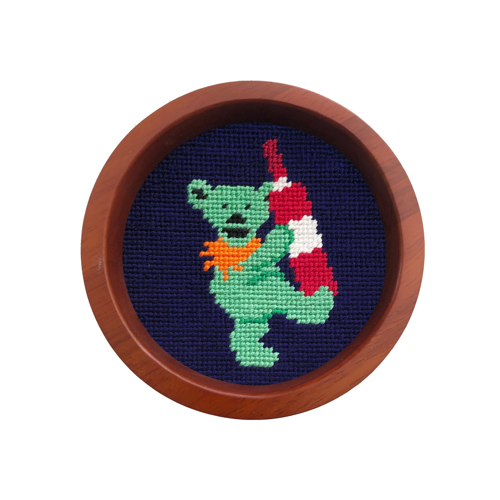 Smathers & Branson Red Wine Dancing Bear Wine Bottle Coaster (Dark Navy)