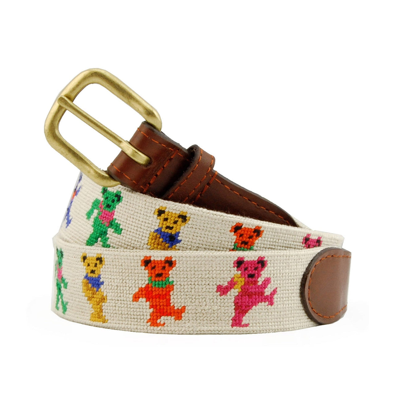 Smathers & Branson Dancing Bears Belt (Oatmeal)