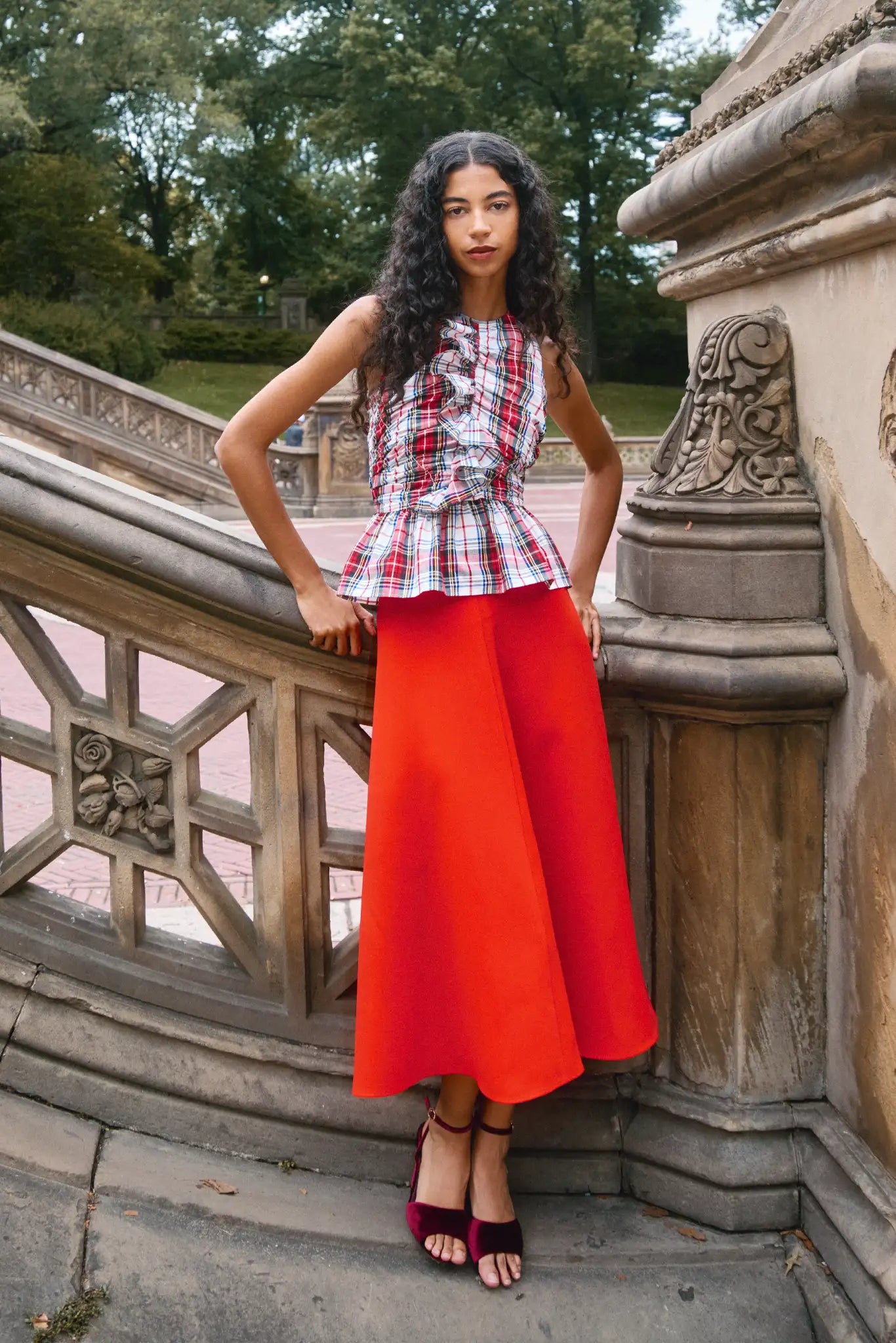 Hunter Bell Doering Top - Carlyle Plaid