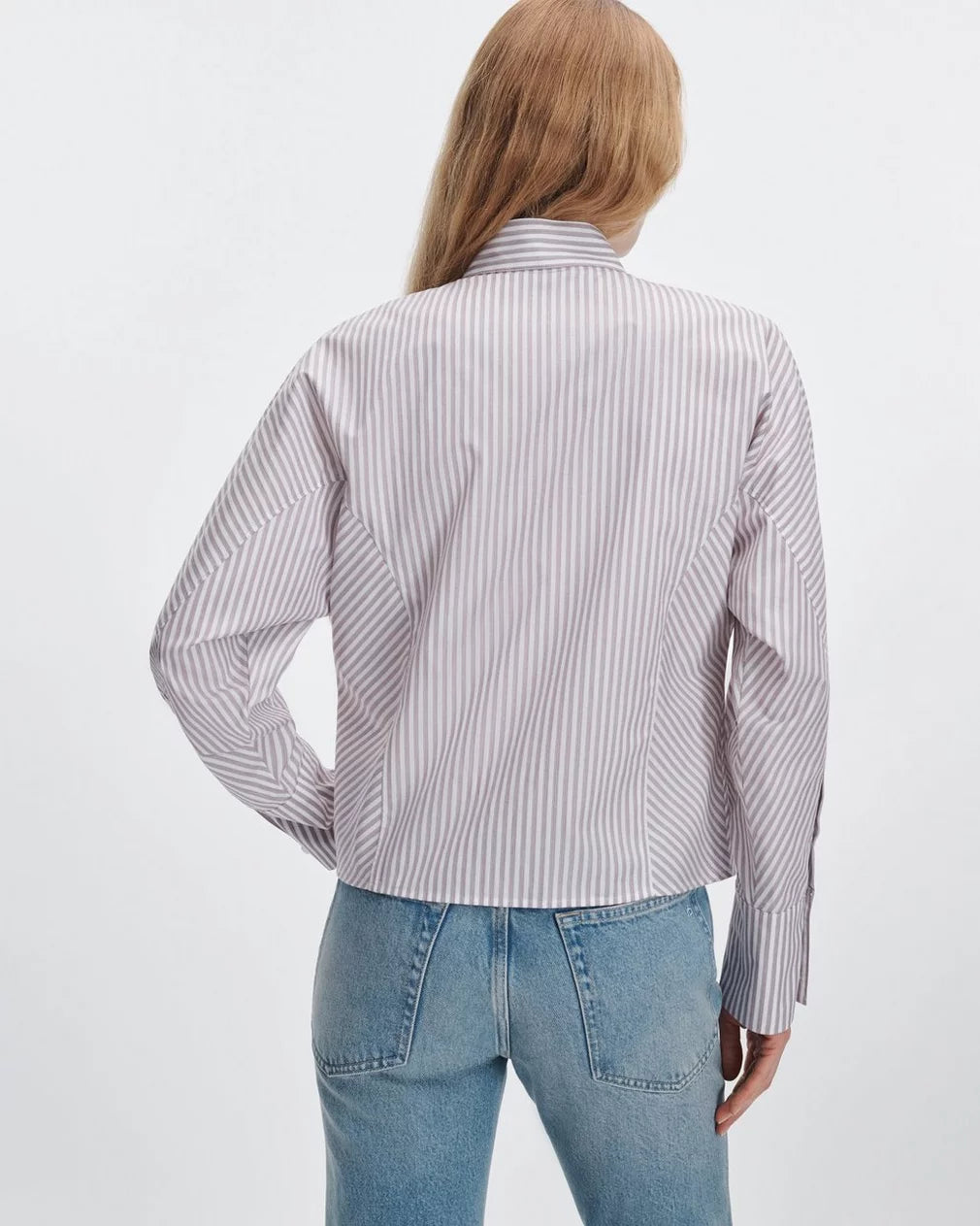Rag and Bone Dustin Striped Poplin Shirt - Maroon Stripe