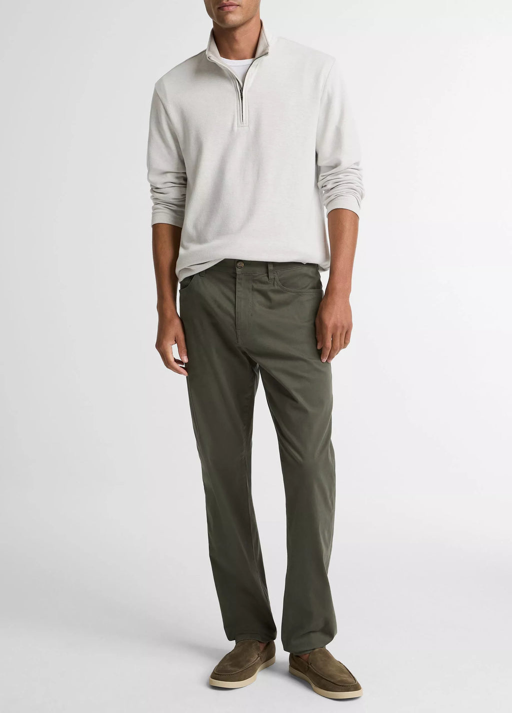 Vince Dylan Slim 5-Pocket Cotton Sateen Pant - Sycamore
