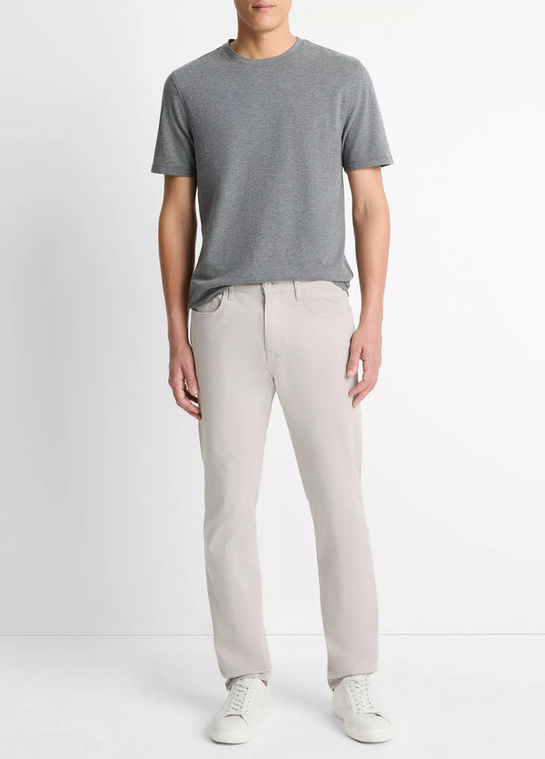 Vince  Dylan Slim 5-Pocket Peached Stretch-Cotton Pant - Silvermoon