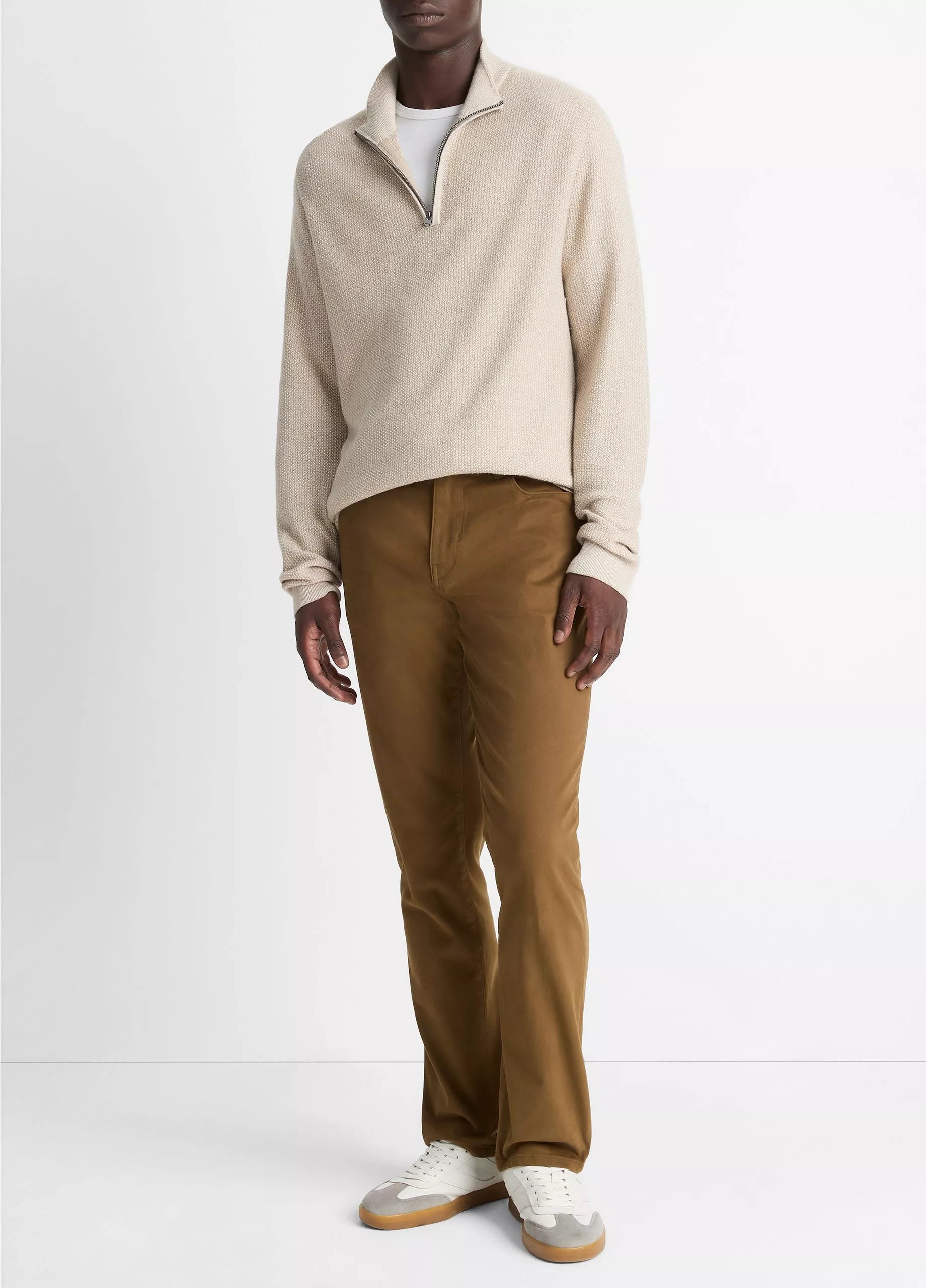 Vince Dylan Slim 5-Pocket Peached Stretch-Cotton Pant - Light Highlands