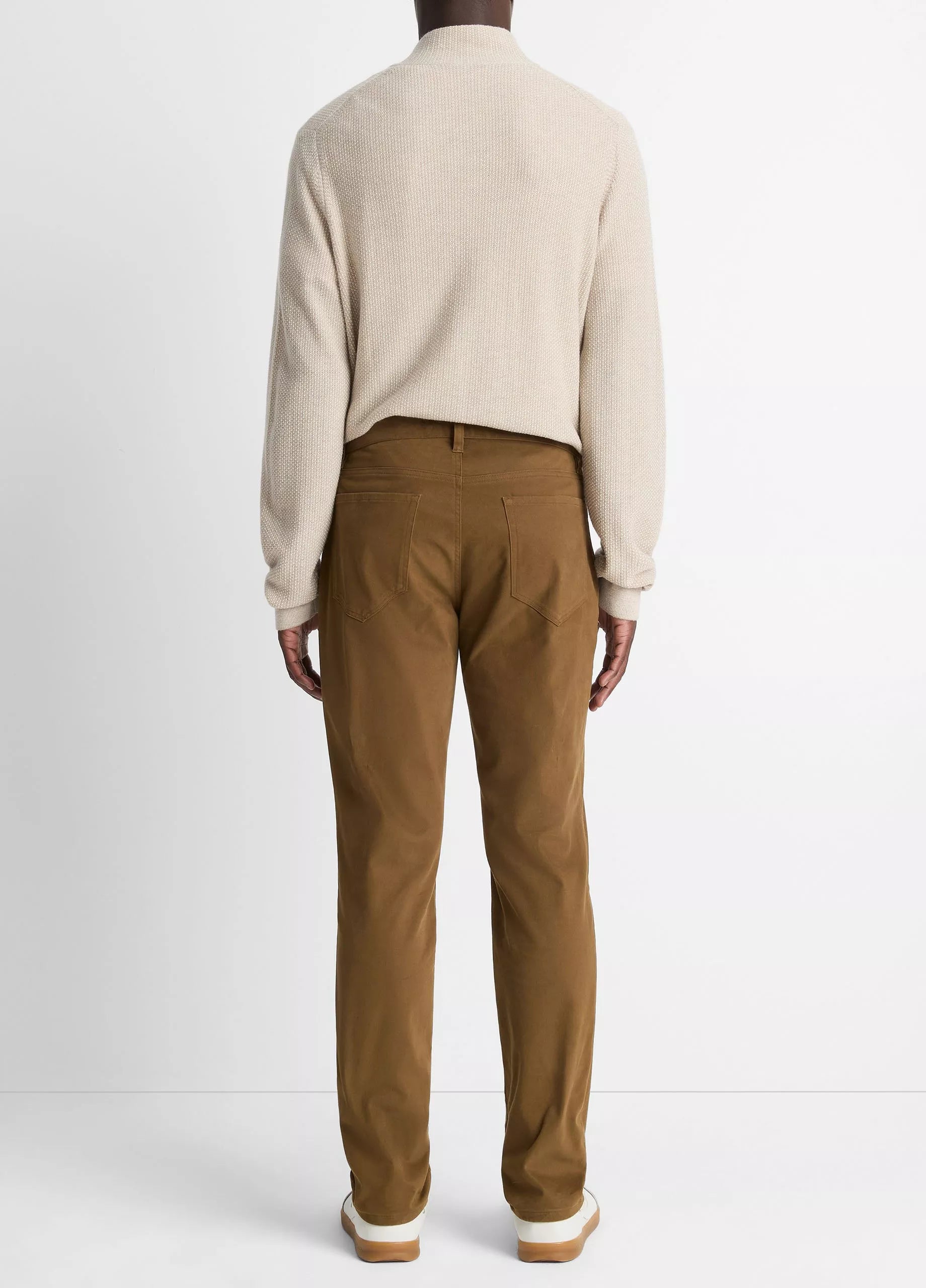 Vince Dylan Slim 5-Pocket Peached Stretch-Cotton Pant - Light Highlands