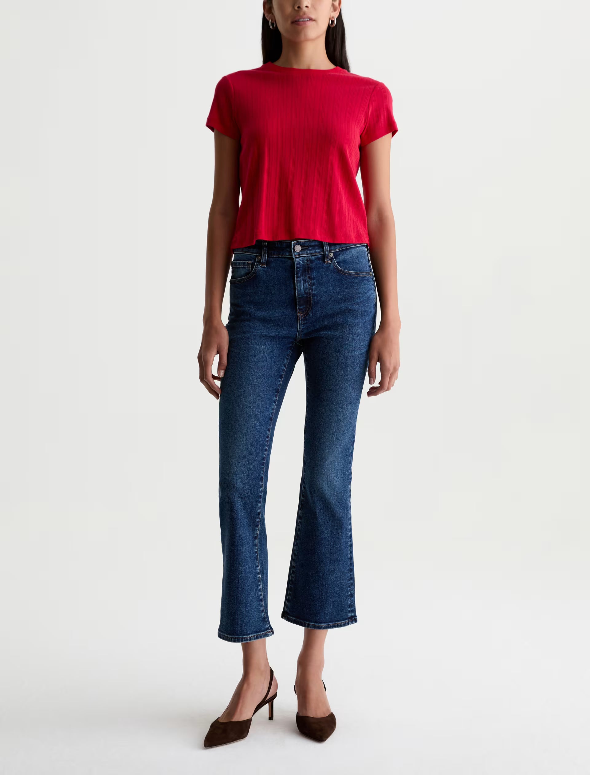 AG Farrah Boot Crop Jean Mid-Rise Kick Flare - Harmonica
