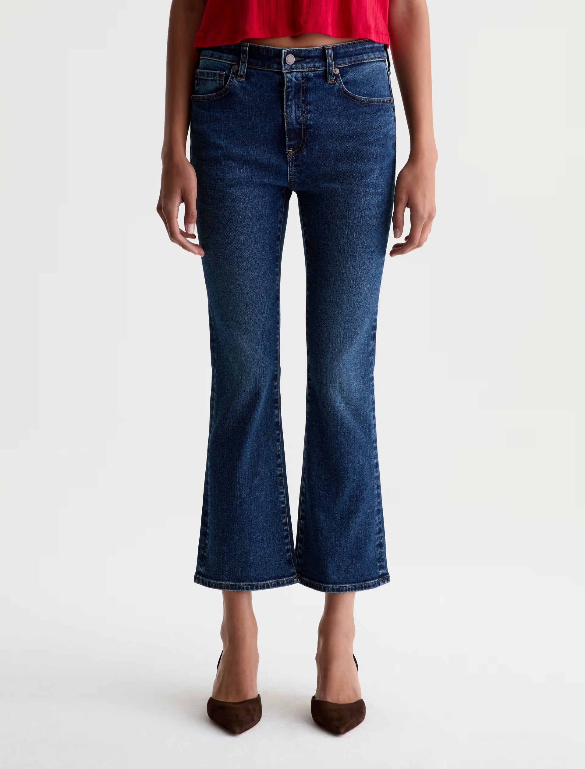 AG Farrah Boot Crop Jean Mid-Rise Kick Flare - Harmonica