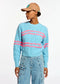 Essentiel Antwerp Blue Cable-Knitted Sweater with Embroideries