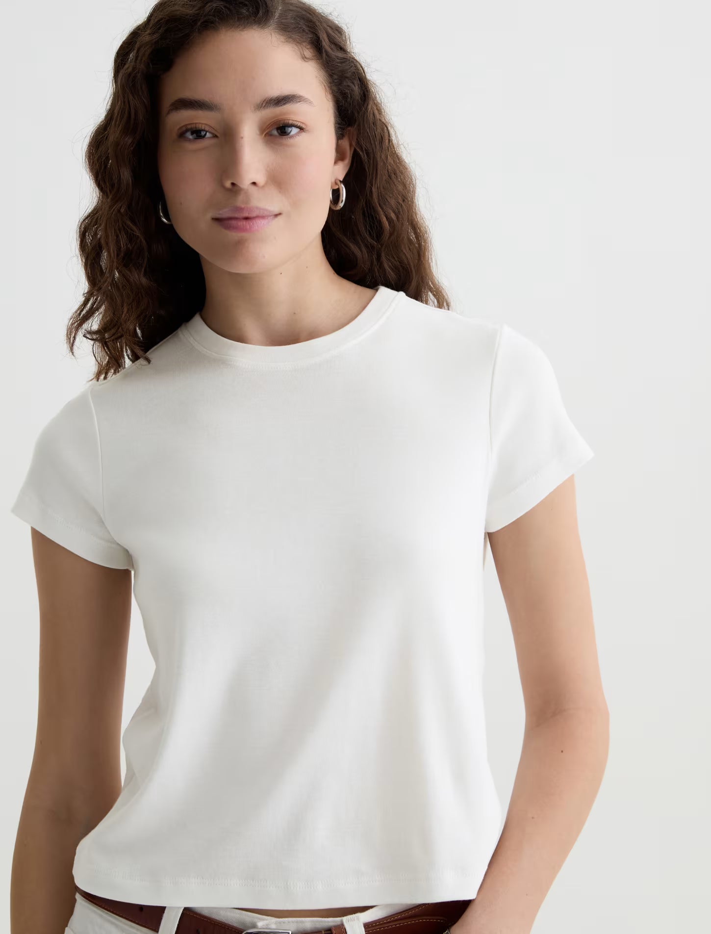 AG Sadie Crew T-shirt- Powder