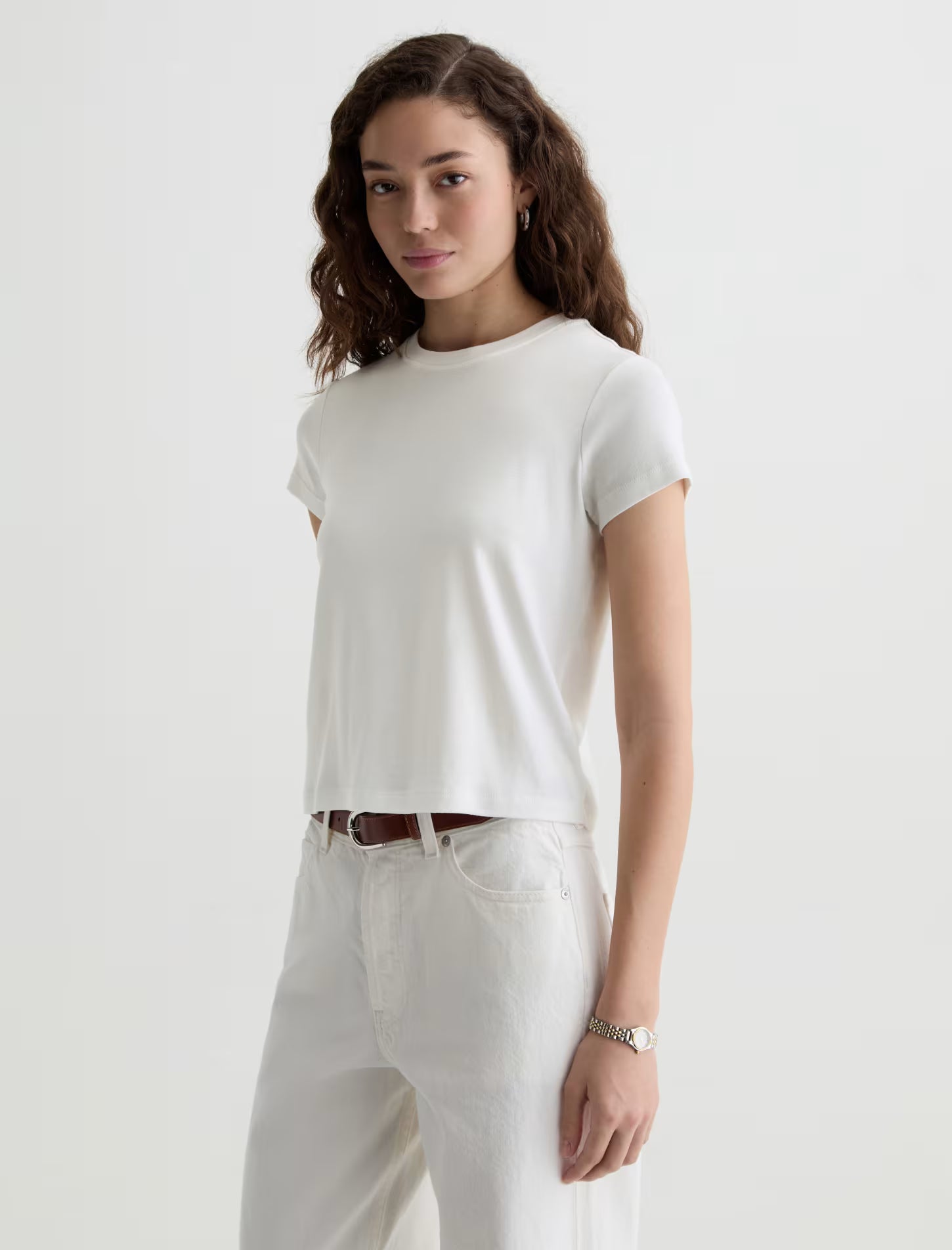 AG Sadie Crew T-shirt- Powder