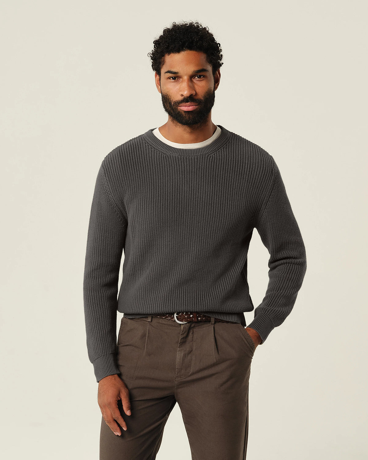 Alex Crane Bay Sweater - Charcoal