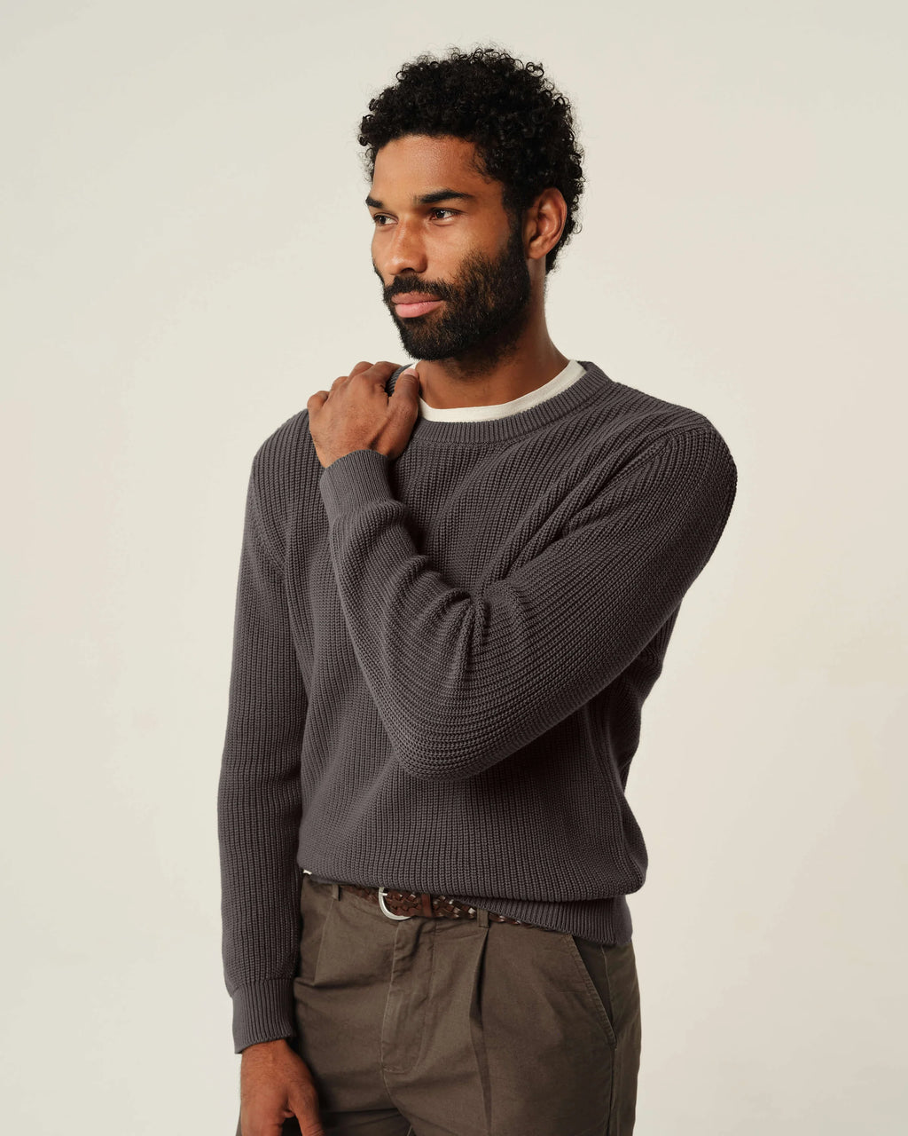 Alex Crane Bay Sweater - Charcoal