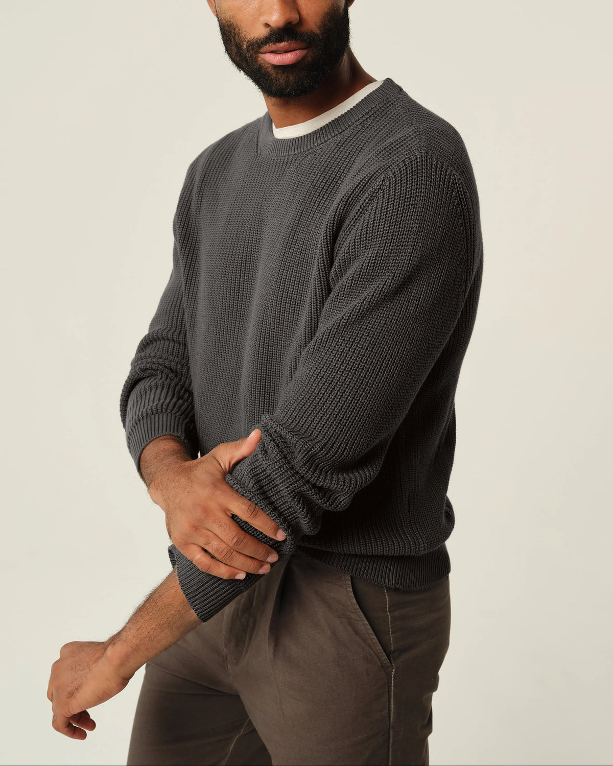 Alex Crane Bay Sweater - Charcoal