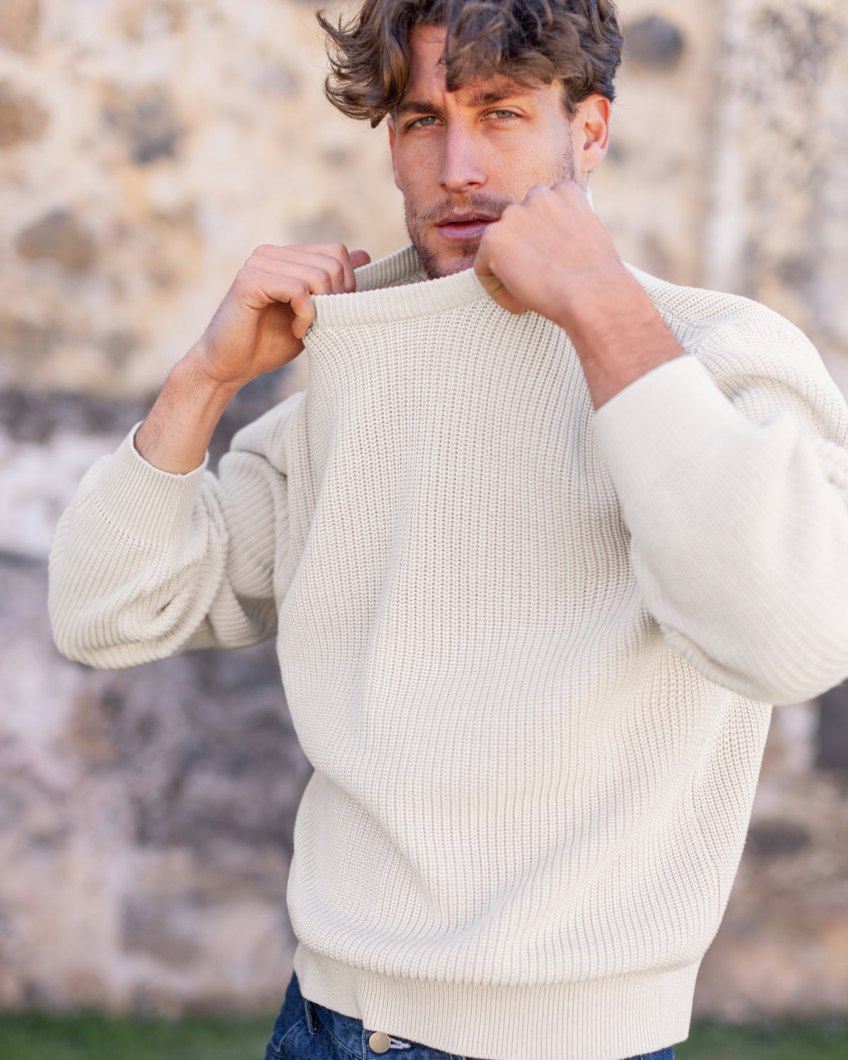 Alex Crane Bay Sweater - Cream