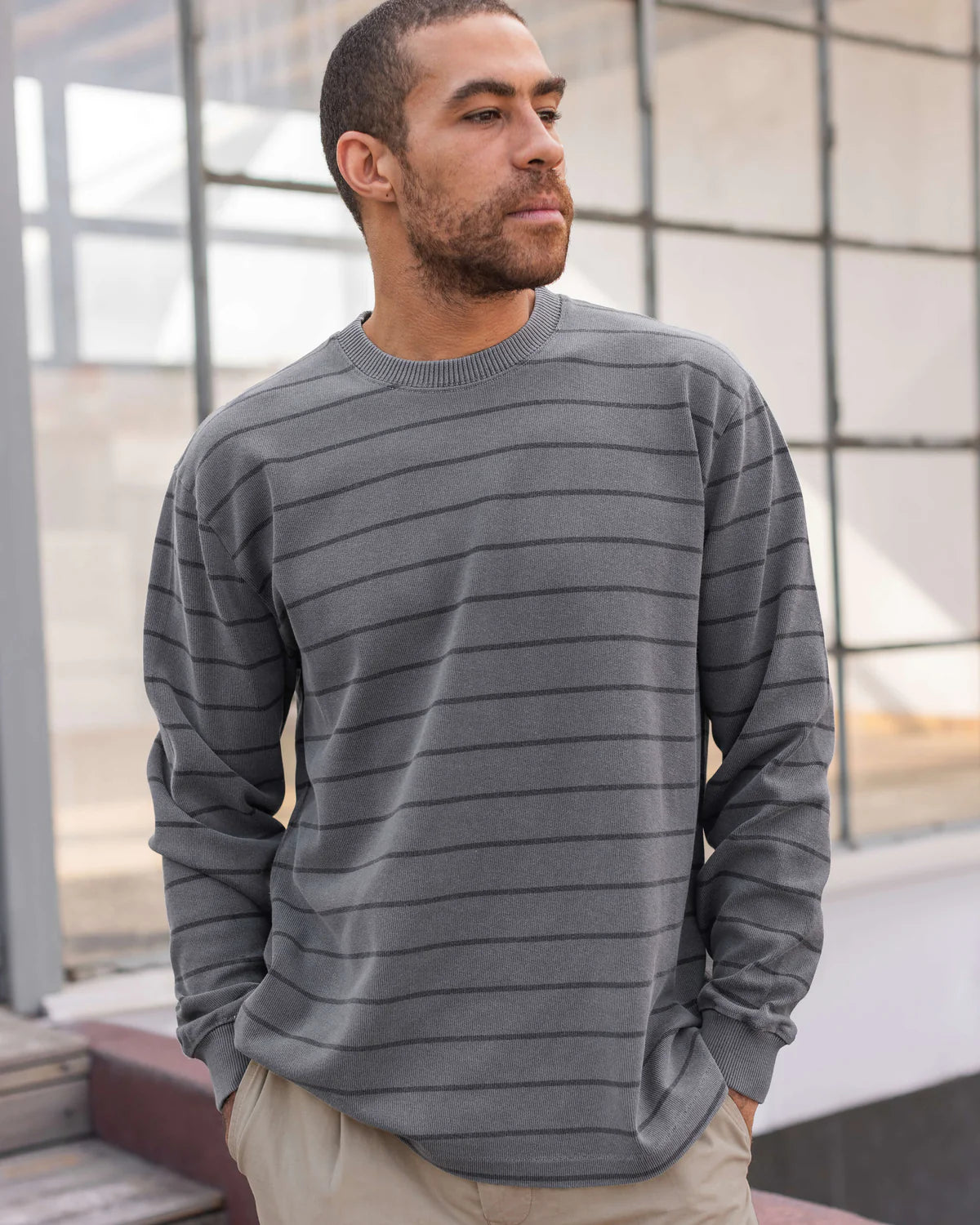 Alex Crane Caza Crewneck - Slate Rio