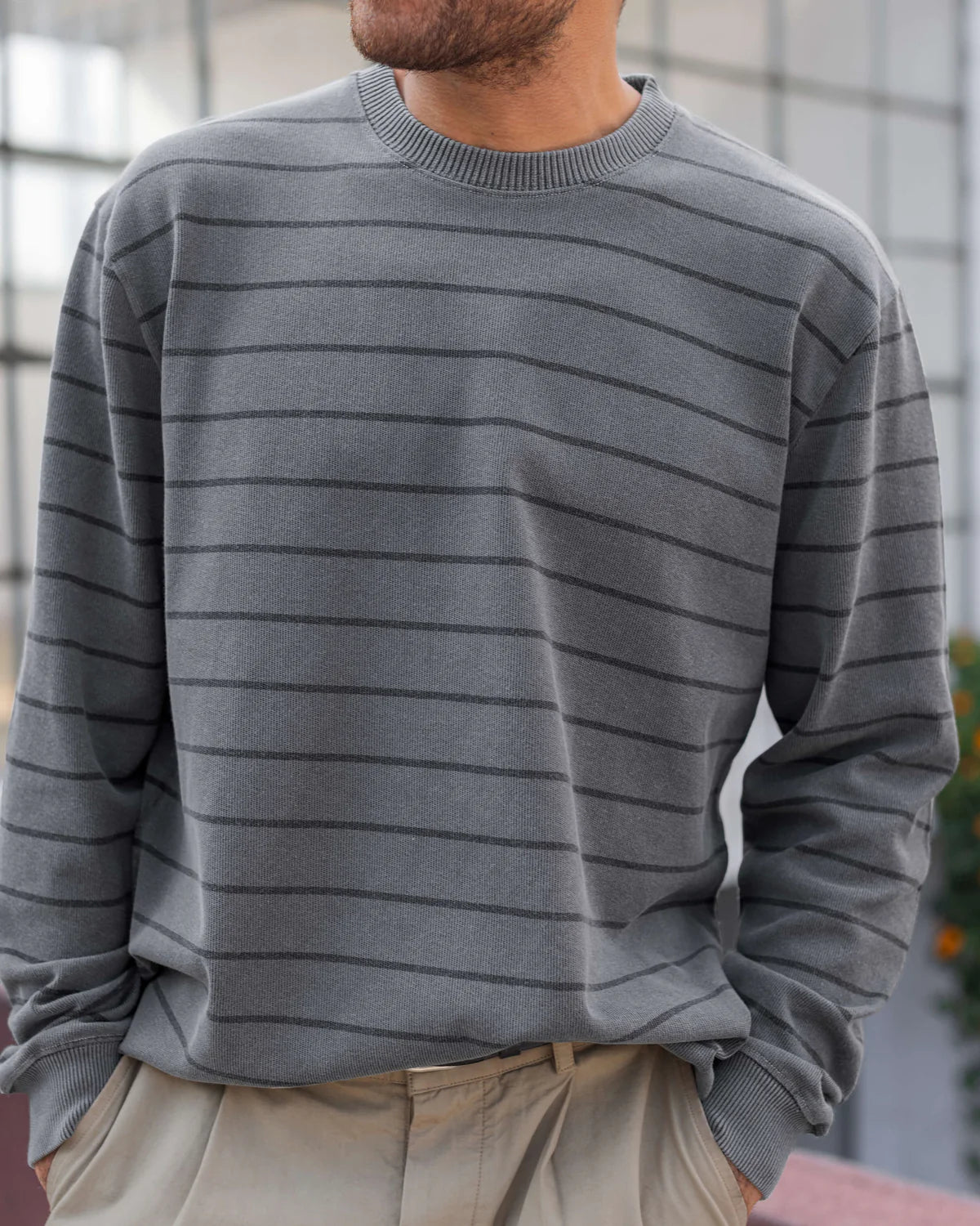 Alex Crane Caza Crewneck - Slate Rio