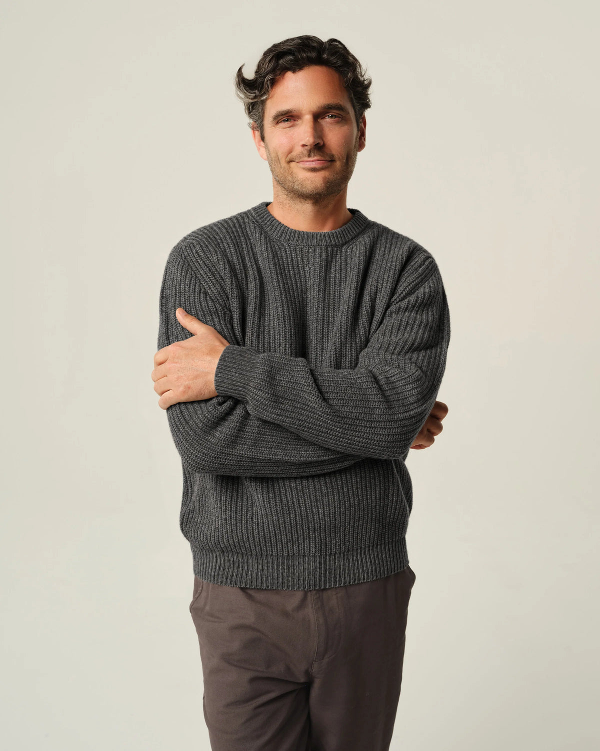 Alex Crane Vale Sweater - Charcoal