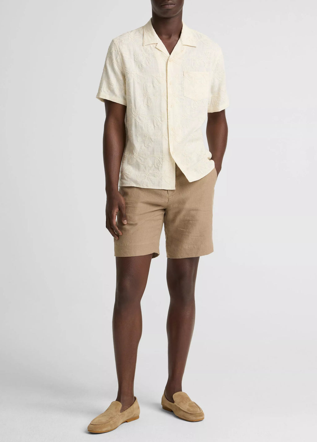 Vince Embroidered Floral Cabana Shirt