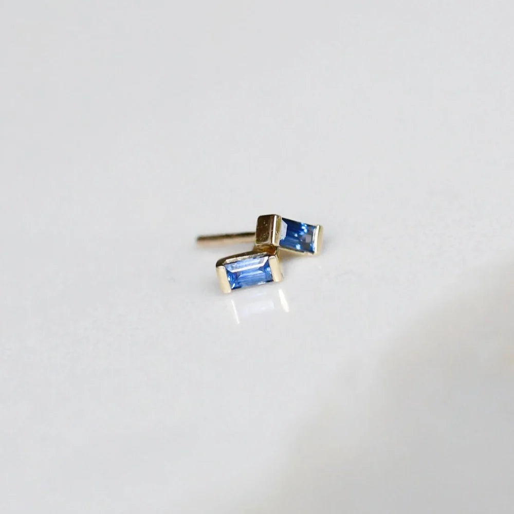 Eriness Sapphire Baguette Studs