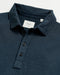 Billy Reid Long Sleeve Herringbone Polo - Carbon Blue