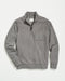 Billy Reid Quilted Half Zip in Medium Grey