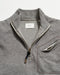 Billy Reid Quilted Half Zip in Medium Grey