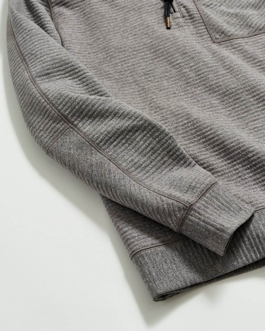 Billy Reid Quilted Half Zip in Medium Grey