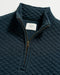 Billy Reid Diamond Quilt Half Zip - Carbon Blue