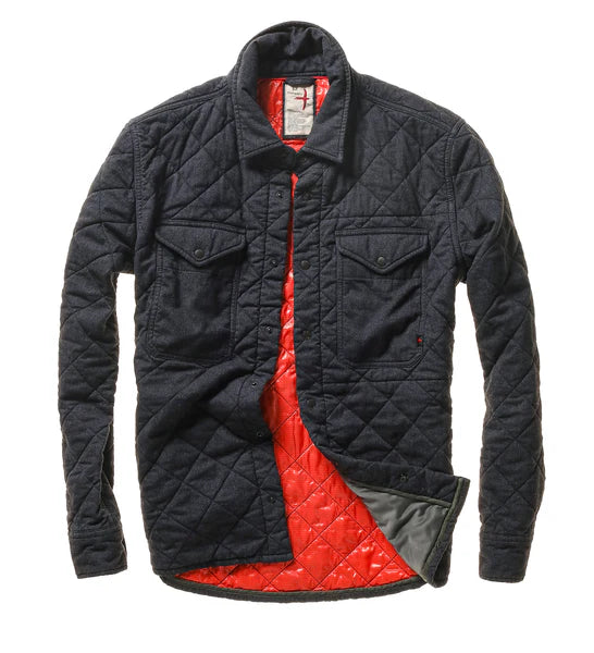 Relwen Tick Weave Shirtjacket - Navy