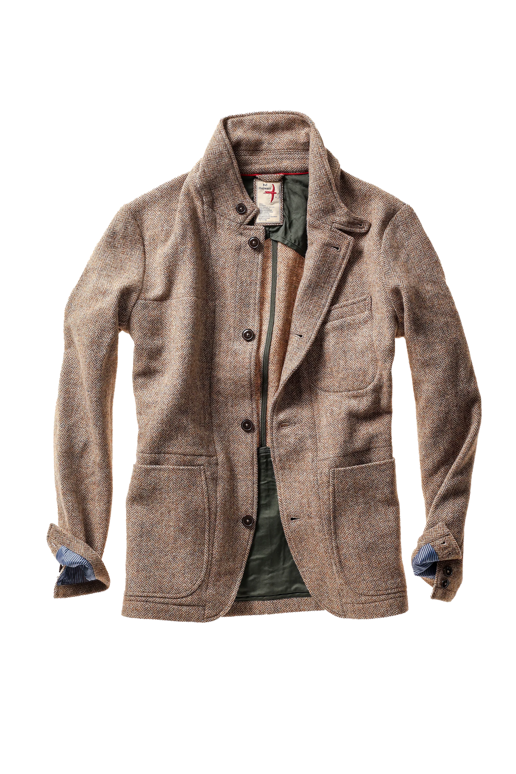 Relwen Heritage Trap Blazer - Ash Brown Herringbone