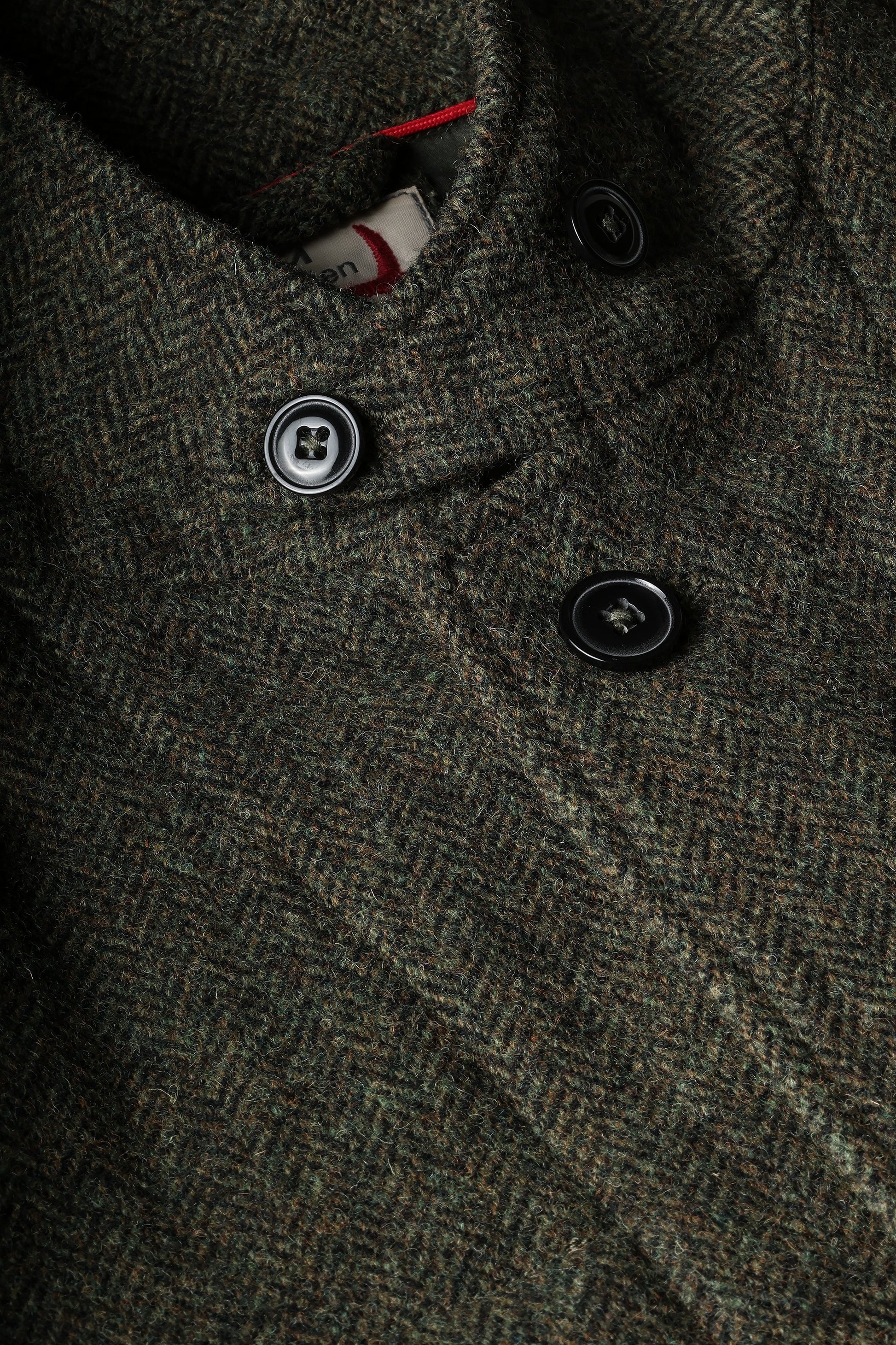 Relwen Heritage Trap Blazer - Olive/Black Herringbone