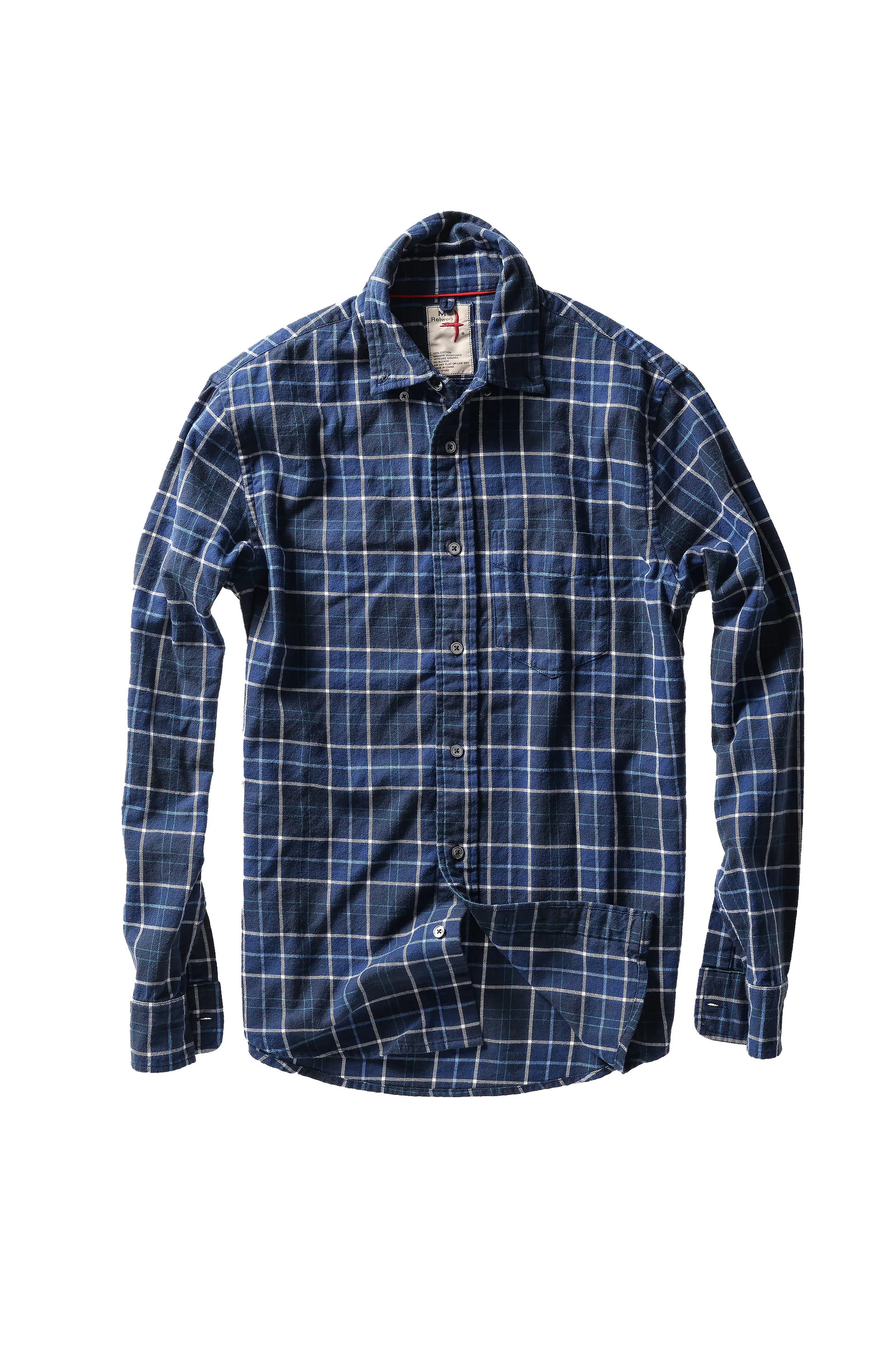 Relwen Flyweight Flannel - Dark navy plaid