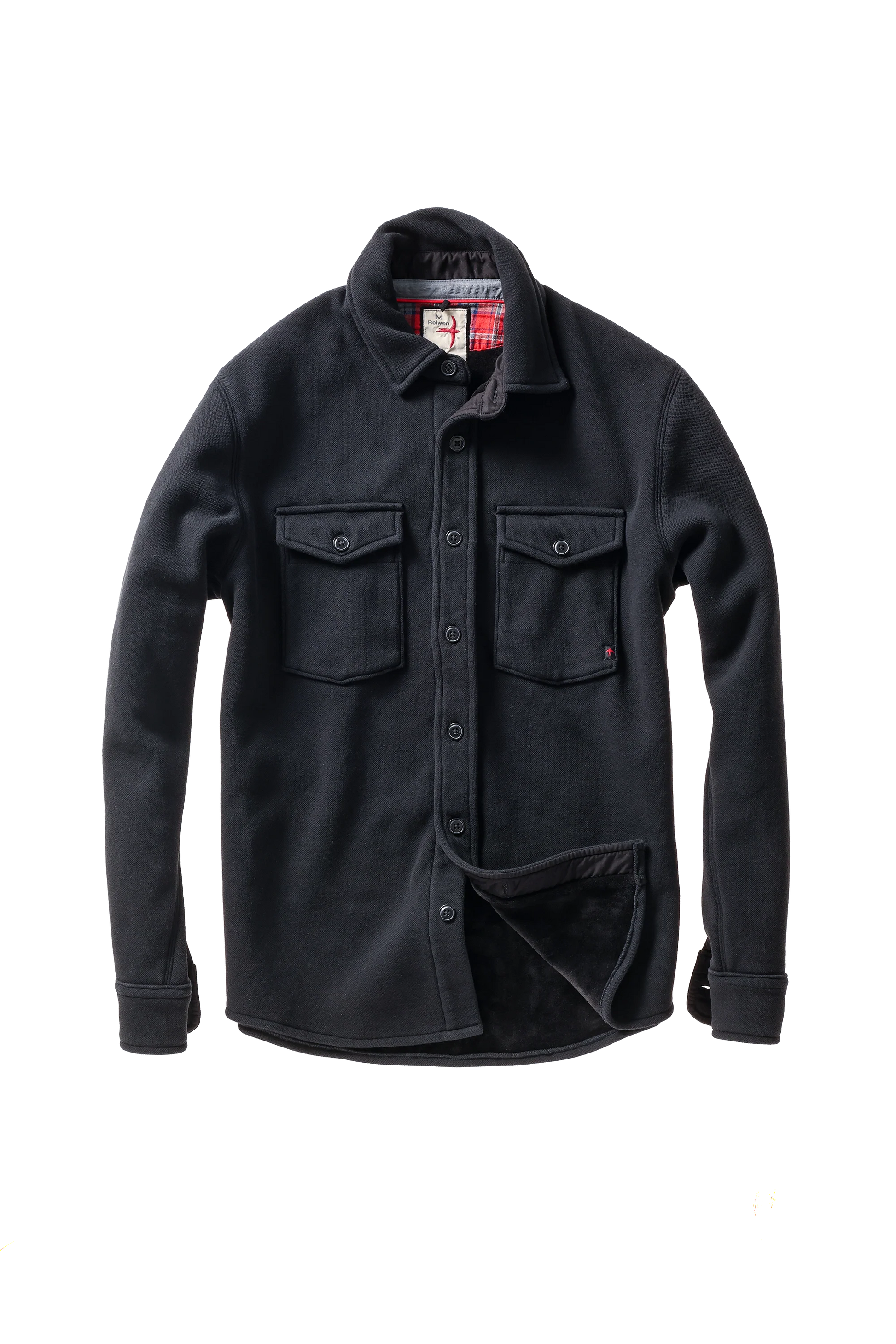 Relwen Pique Fleece Workshirt - Black
