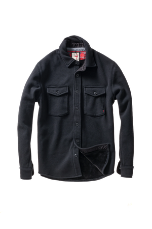Relwen Pique Fleece Workshirt - Black