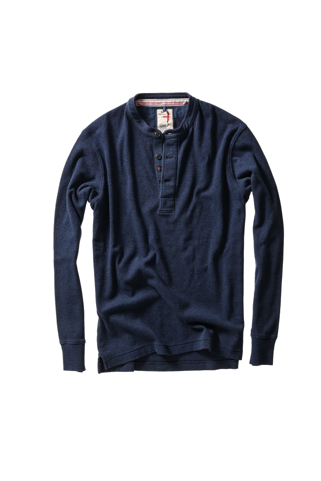 Relwen French Rib Henley - Navy Heather