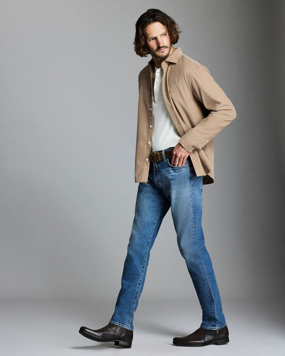 Billy Reid Corduroy Cedar Shirt - Light Brown