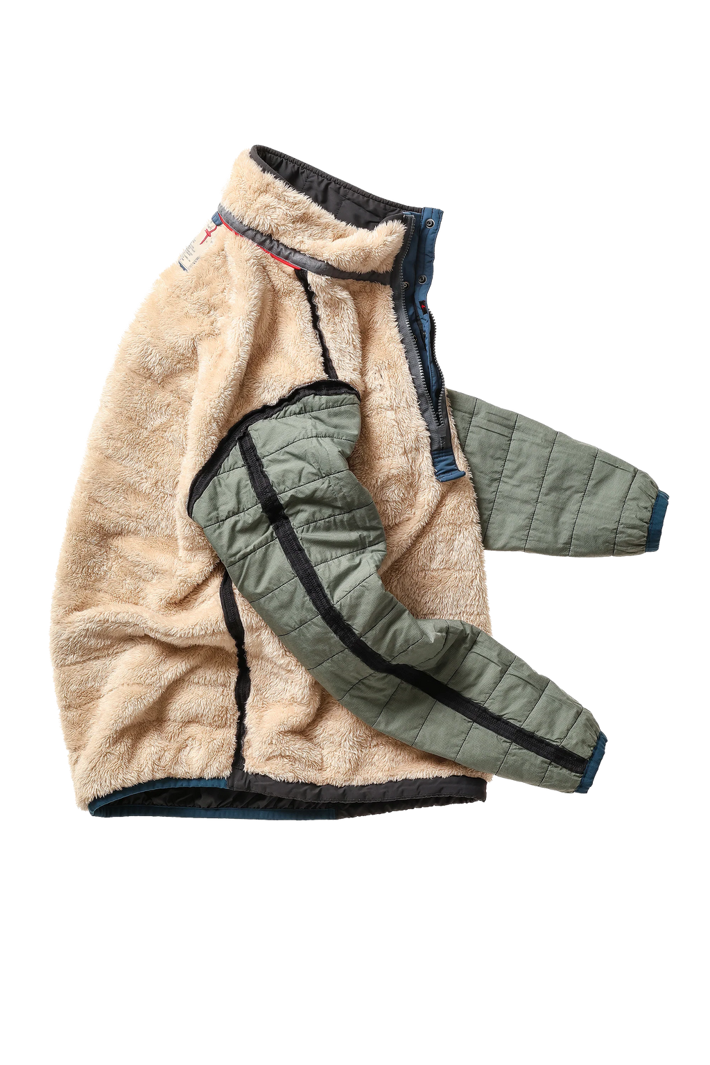 Relwen Quilted Superfleece Popover - Black Fade