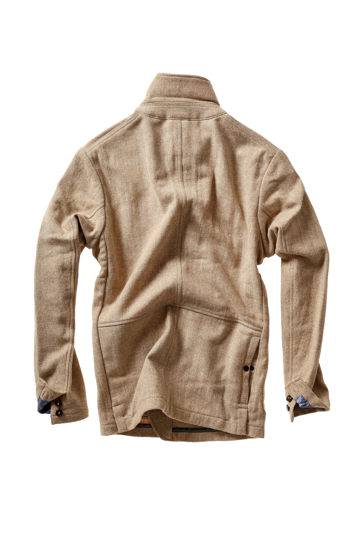 Relwen Heritage Trap Blazer - Light Camel Herringbone
