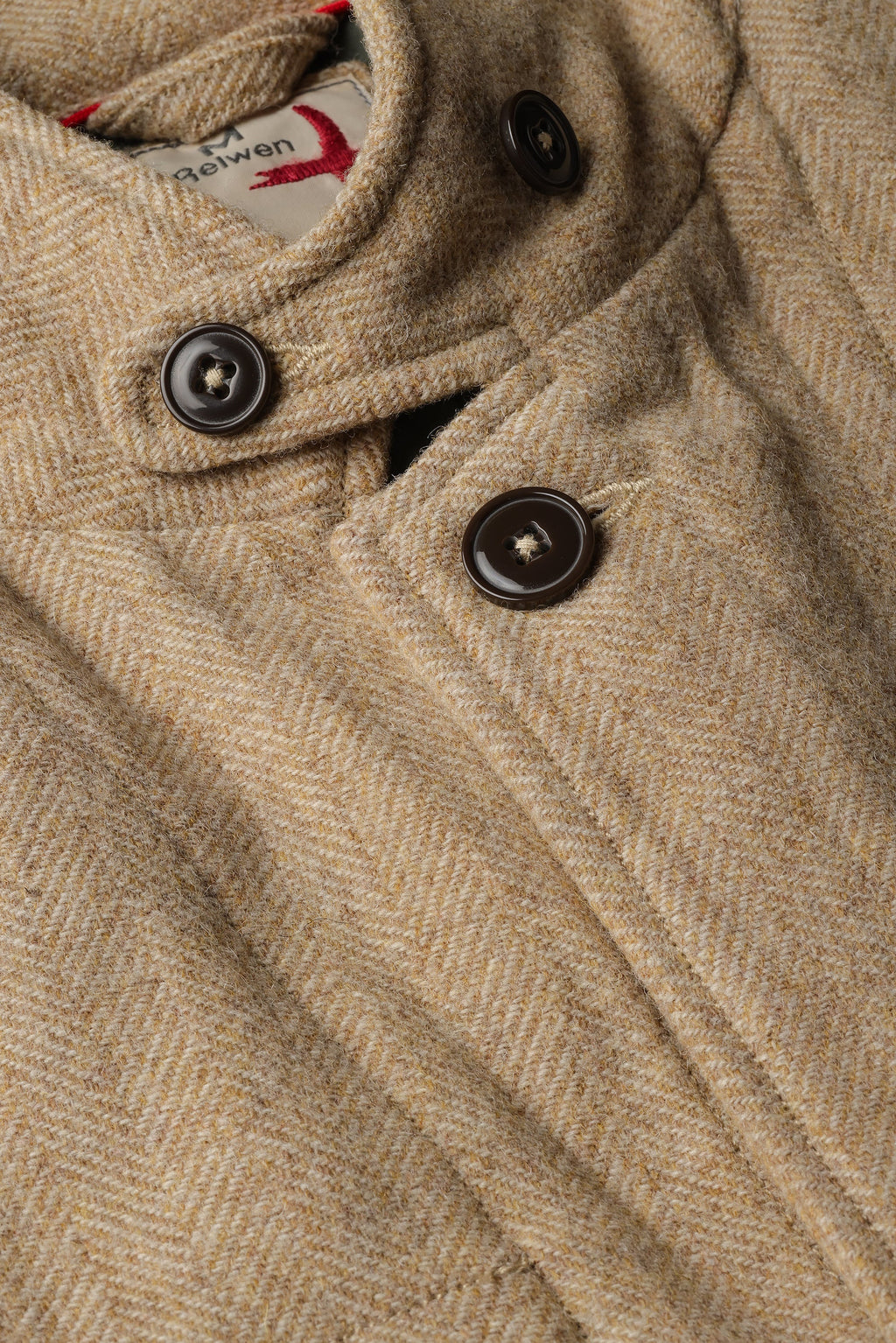 Relwen Heritage Trap Blazer - Light Camel Herringbone