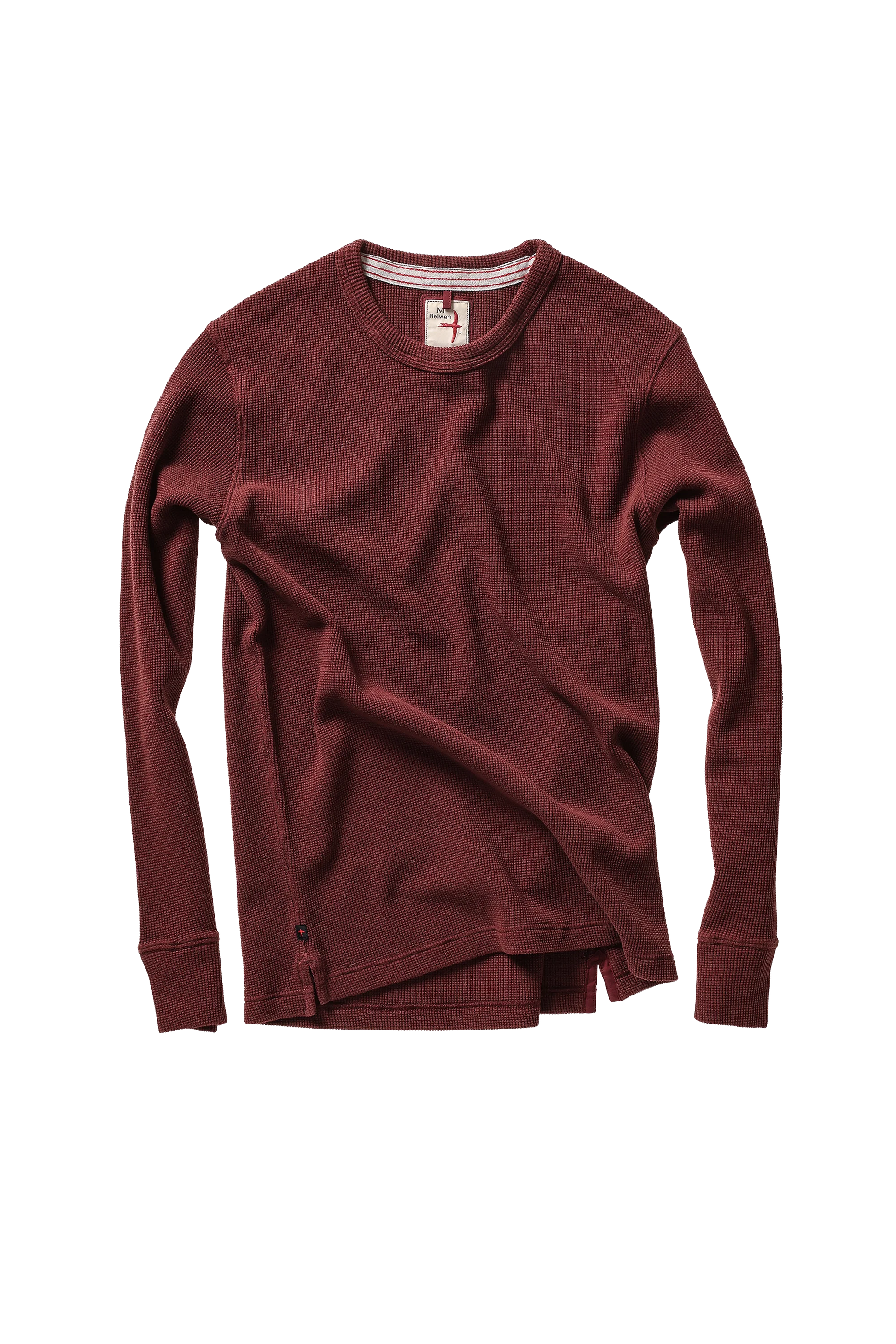 Relwen Bi-Waffle Crew - Burgundy