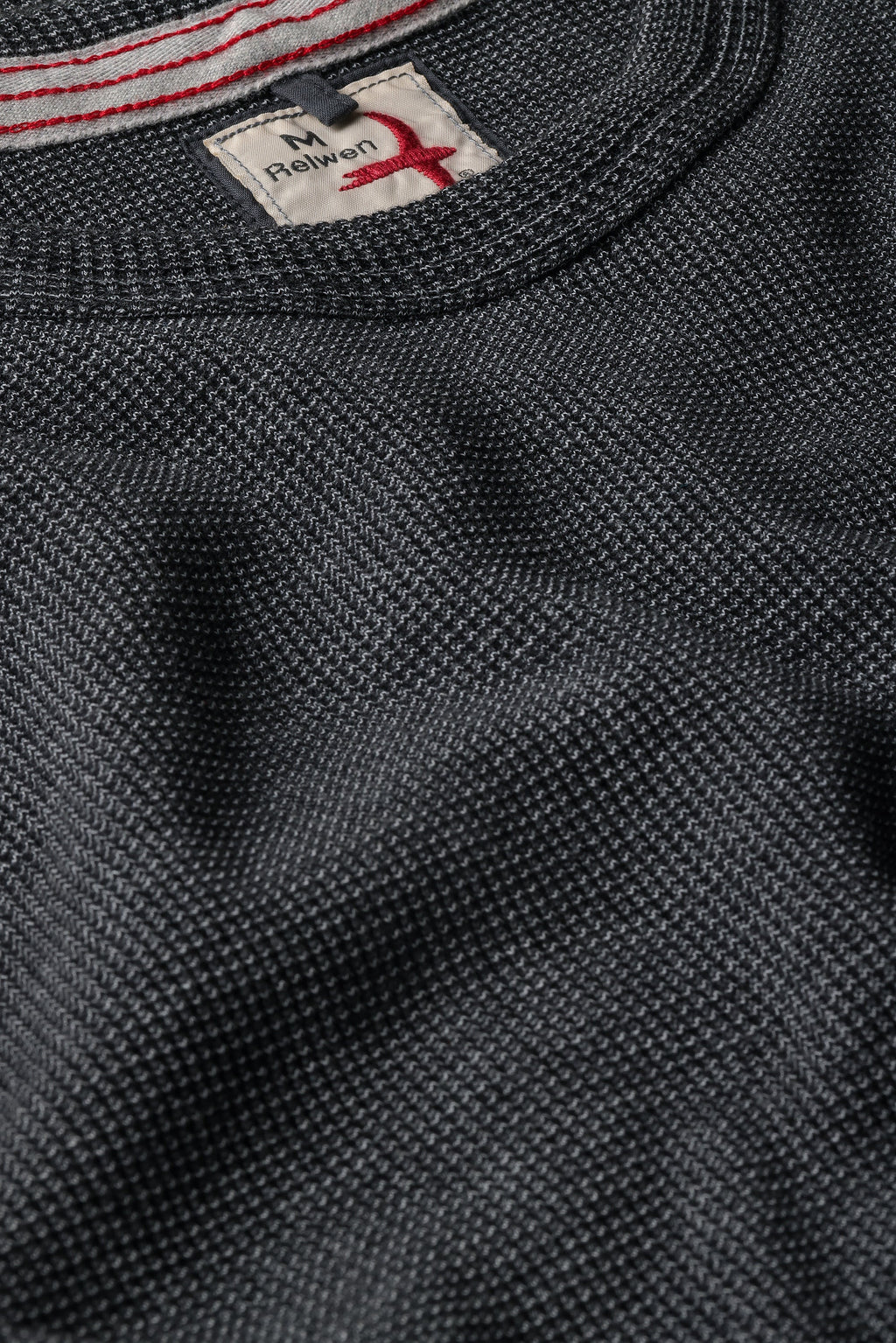 Relwen Bi-Waffle Crew - Dark Charcoal