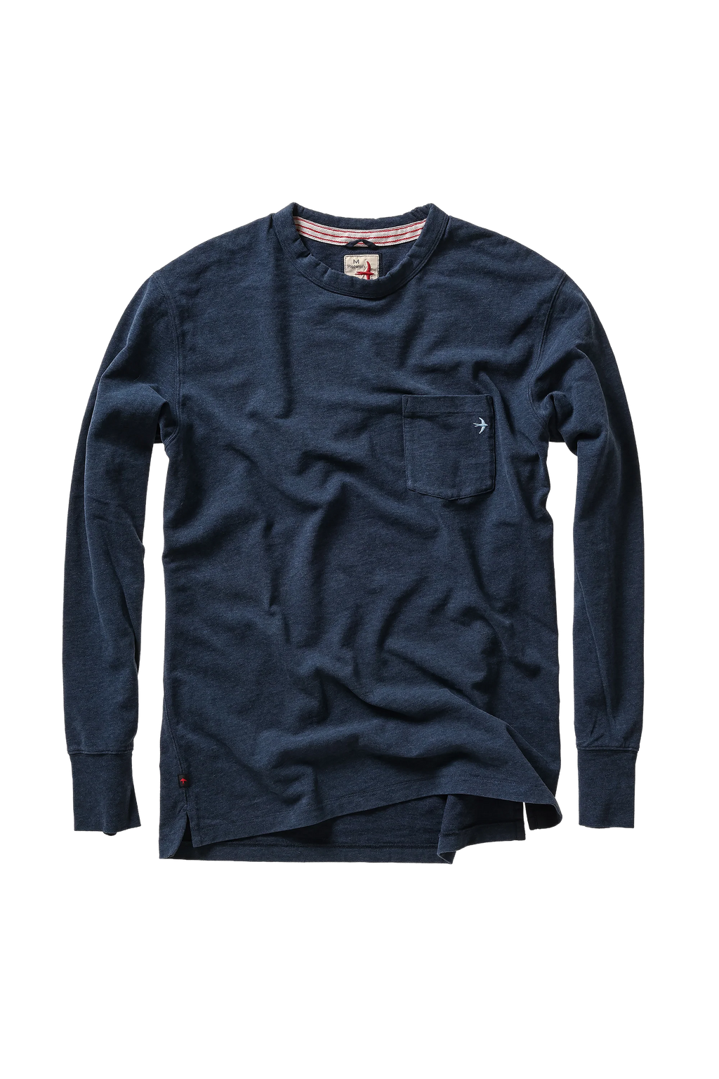 Relwen Ringspun L/S Pocket Tee - Navy Heather