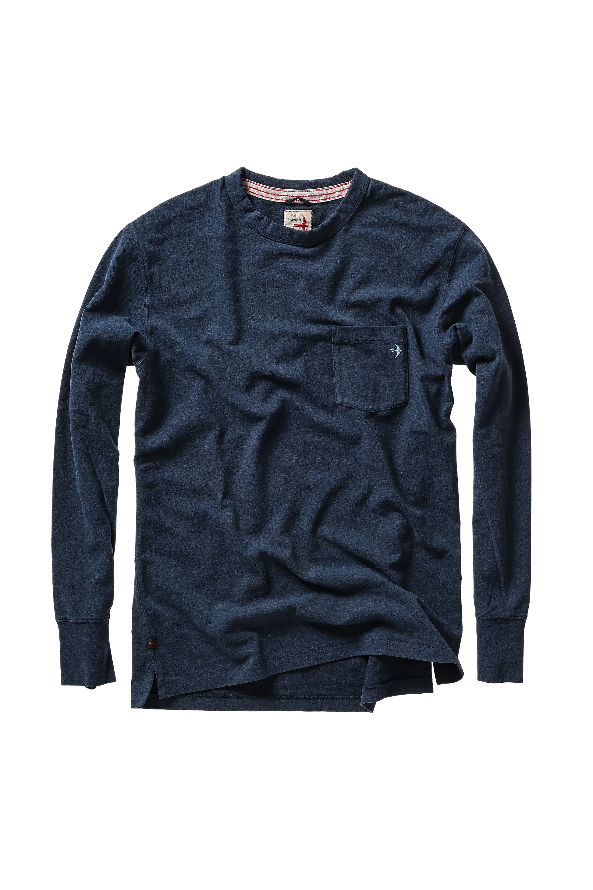 Relwen Ringspun L/S Pocket Tee - Navy Heather