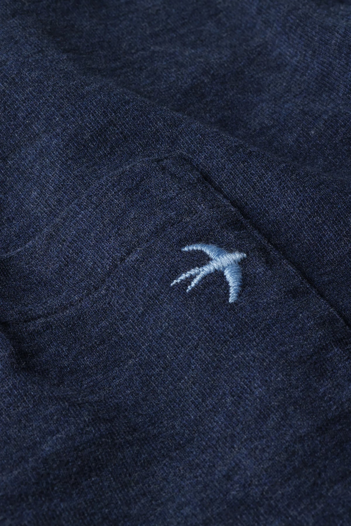 Relwen Ringspun L/S Pocket Tee - Navy Heather