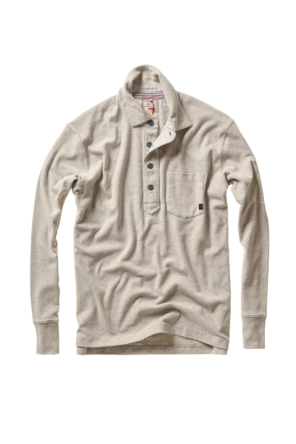 Relwen Mariner Polo - Light Grey Stripe