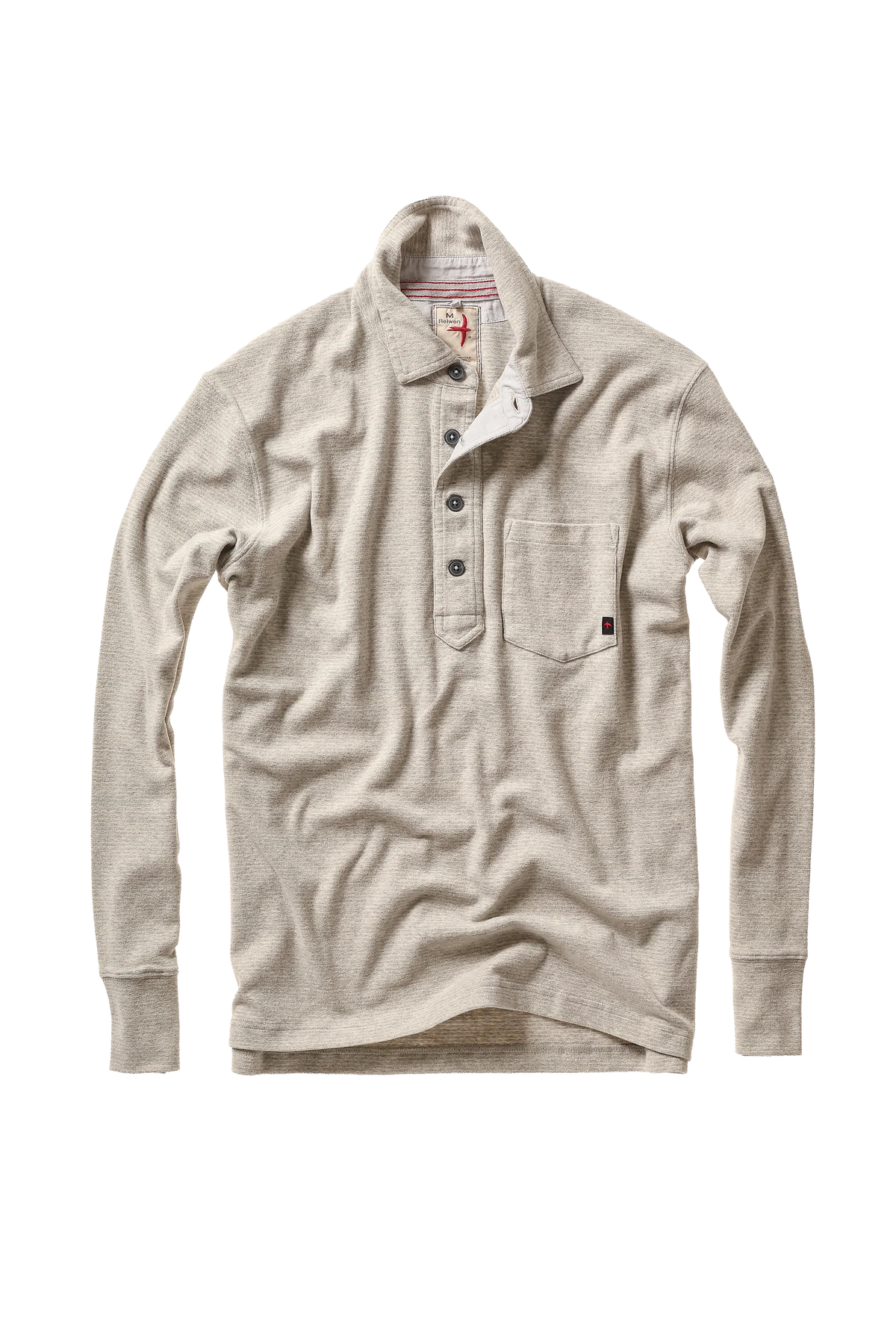 Relwen Mariner Polo - Light Grey Stripe