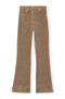 Ganni Brown Washed Corduroy Trousers