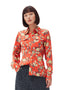 Ganni Printed Satin Shirt - Poinciana