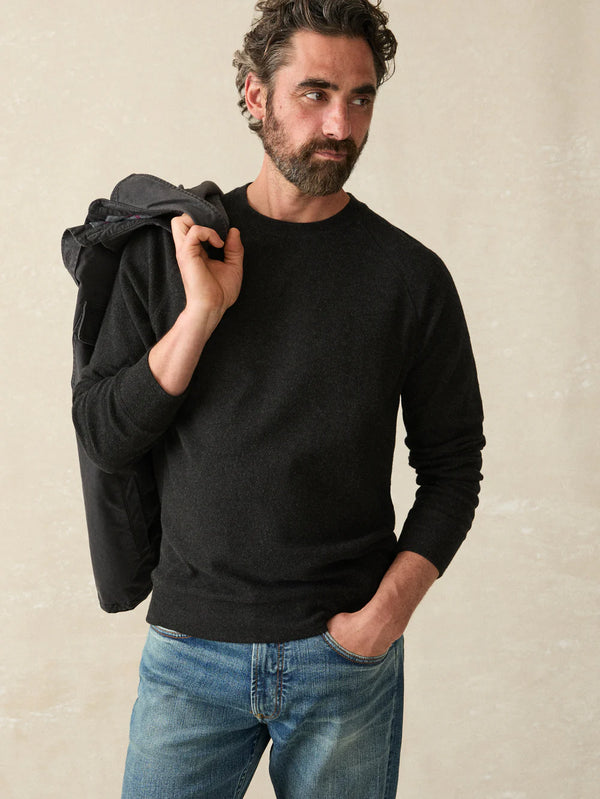 Faherty Legend™ Sweater Crew - Heathered Black