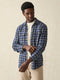 Faherty Legend Sweater Shirt Blue Winds Plaid