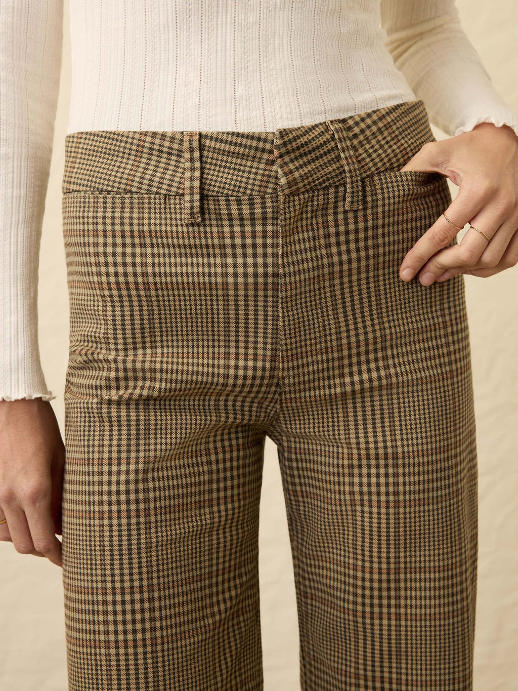 Faherty Twill Tide Slim Straight Pant - Wildwood Plaid